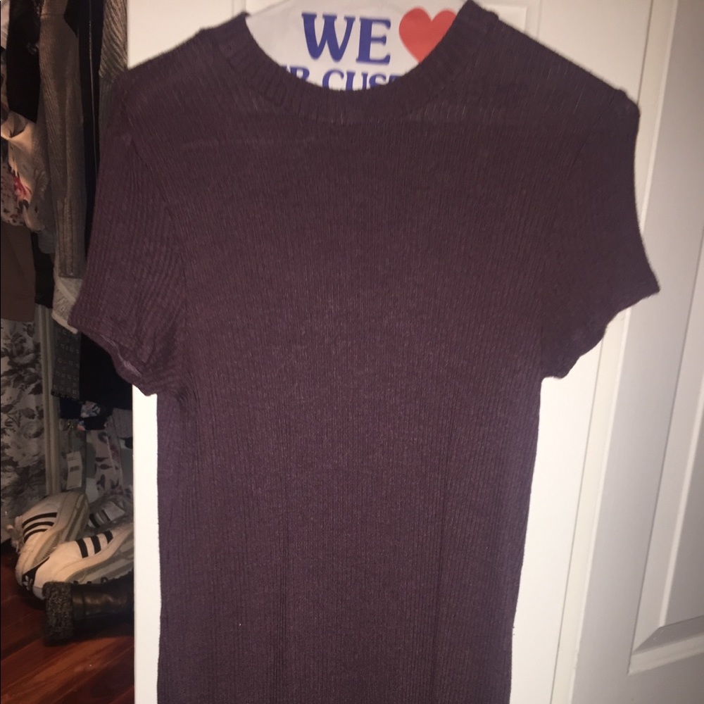 Maroon t-shirt dress from garage